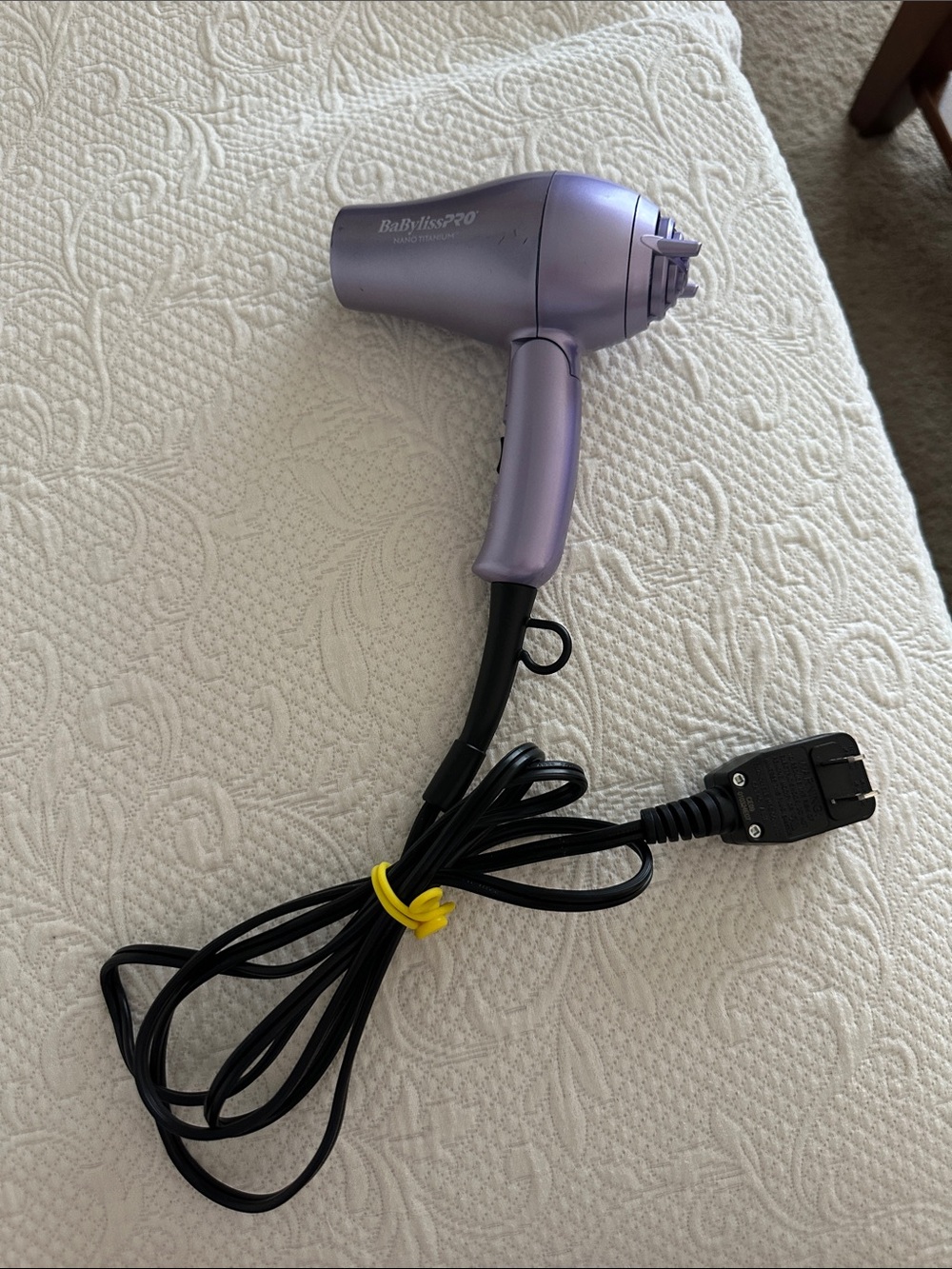 Mini BaByliss Purple Travel Hair Dryer with Foldable Handle